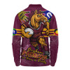 Brisbane Broncos Long Sleeve Polo Shirt NAIDOC Week 2026 Forged In Deadly Spirit