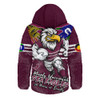 Manly Warringah Sea Eagles Hooded Padded Jacket NAIDOC Week 2026 Forged In Deadly Spirit