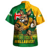 Aussie Wallabies Hawaiian Shirt Rising Green Gold Nations Championship Force