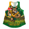 Aussie Wallabies Women Racerback Singlet Rising Green Gold Nations Championship Force