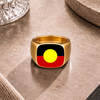 Australia Rings Aboriginal Flag Pride Spirit