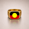 Australia Rings Aboriginal Flag Pride Spirit