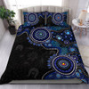 Indigenous Australian Aboriginal Bedding Set Spirit Tracks Connection Through Sea Country