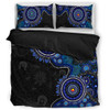 Indigenous Australian Aboriginal Bedding Set Spirit Tracks Connection Through Sea Country