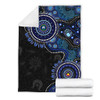 Indigenous Australian Aboriginal Blanket Spirit Tracks Connection Through Sea Country