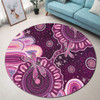 Indigenous Australian Aboriginal Round Rug Dreaming Trails Of Country Spirit