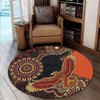 Indigenous Australian Aboriginal Round Rug Eagle Pride Spirit Of Country