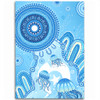 Indigenous Australian Aboriginal Area Rug Ocean Dreaming Jellyfish Tracks Pride