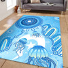 Indigenous Australian Aboriginal Area Rug Ocean Dreaming Jellyfish Tracks Pride