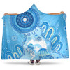 Indigenous Australian Aboriginal Hooded Blanket Ocean Dreaming Jellyfish Tracks Pride