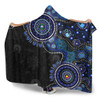 Indigenous Australian Aboriginal Hooded Blanket Spirit Tracks Connection Through Sea Country