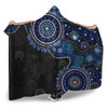 Indigenous Australian Aboriginal Hooded Blanket Spirit Tracks Connection Through Sea Country