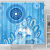 Indigenous Australian Aboriginal Shower Curtain Ocean Dreaming Jellyfish Tracks Pride