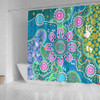 Indigenous Australian Aboriginal Shower Curtain Sacred Journey Tracks Culture Spirit