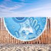 Indigenous Australian Aboriginal Beach Blanket Ocean Dreaming Jellyfish Tracks Pride