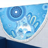 Indigenous Australian Aboriginal Beach Blanket Ocean Dreaming Jellyfish Tracks Pride