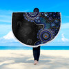 Indigenous Australian Aboriginal Beach Blanket Spirit Tracks Connection Through Sea Country