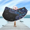 Indigenous Australian Aboriginal Beach Blanket Spirit Tracks Connection Through Sea Country