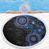 Indigenous Australian Aboriginal Beach Blanket Spirit Tracks Connection Through Sea Country
