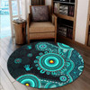 Indigenous Australian Aboriginal Round Rug Memory Circle Of Country Spirit
