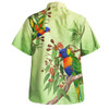 Indigenous Australian Aboriginal Hawaiian Shirt Rainbow Lorikeets Native Leaves Floral