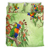 Indigenous Australian Aboriginal Bedding Set Rainbow Lorikeets Colorful Nature Spirit