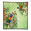Indigenous Australian Aboriginal Quilt Rainbow Lorikeets Colorful Nature Spirit