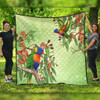Indigenous Australian Aboriginal Quilt Rainbow Lorikeets Colorful Nature Spirit