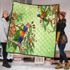 Indigenous Australian Aboriginal Quilt Rainbow Lorikeets Colorful Nature Spirit