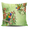 Indigenous Australian Aboriginal Pillow Cases Rainbow Lorikeets Colorful Nature Spirit