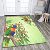 Indigenous Australian Aboriginal Area Rug Rainbow Lorikeets Colorful Nature Spirit
