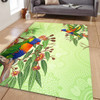 Indigenous Australian Aboriginal Area Rug Rainbow Lorikeets Colorful Nature Spirit