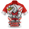 Sydney Swans Zip Polo Shirt Our Club Our Community