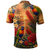 Australia Polo Shirt Rainbow Lorikeet Sunset Paradise