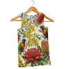 Australia Men Singlet Rainbow Lorikeet Watercolor Garden