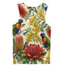 Australia Men Singlet Rainbow Lorikeet Watercolor Garden