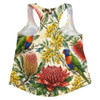 Australia Women Racerback Singlet Rainbow Lorikeet Watercolor Garden