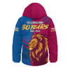 Brisbane Lions Hooded Padded Jacket 30 Years Celebrating Spirit Forged Through Belief