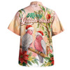 Indigenous Australian Aboriginal Hawaiian Shirt Merry Galah-mas Festive Watercolor Botanical Garden
