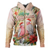 Indigenous Australian Aboriginal Hoodie Merry Galah-mas Festive Watercolor Botanical Garden
