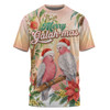 Indigenous Australian Aboriginal T-Shirt Merry Galah-mas Festive Watercolor Botanical Garden