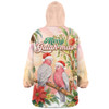 Indigenous Australian Aboriginal Snug Hoodie Merry Galah-mas Festive Watercolor Botanical Garden