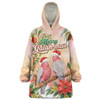 Indigenous Australian Aboriginal Snug Hoodie Merry Galah-mas Festive Watercolor Botanical Garden