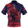 Melbourne Zip Polo Shirt Unstoppable Fighting Premiership Force