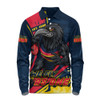 Adelaide Crows Long Sleeve Polo Shirt Unstoppable Fighting Premiership Force