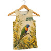 Australia Men Tank Top National Wattle Day Rainbow Lorikeet Golden Garden