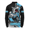 Cronulla-Sutherland Sharks Long Sleeve Polo Shirt Unstoppable Fighting Premiership Force