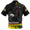 Penrith Panthers Zip Polo Shirt Unstoppable Fighting Premiership Force