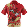 Redcliffe Dolphins Zip Polo Shirt Unstoppable Fighting Premiership Force