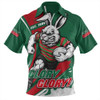 South Sydney Rabbitohs Zip Polo Shirt Unstoppable Fighting Premiership Force